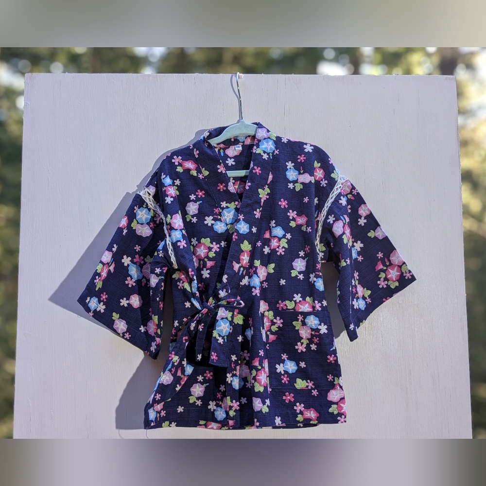 Floral Cotton Kimono Top
